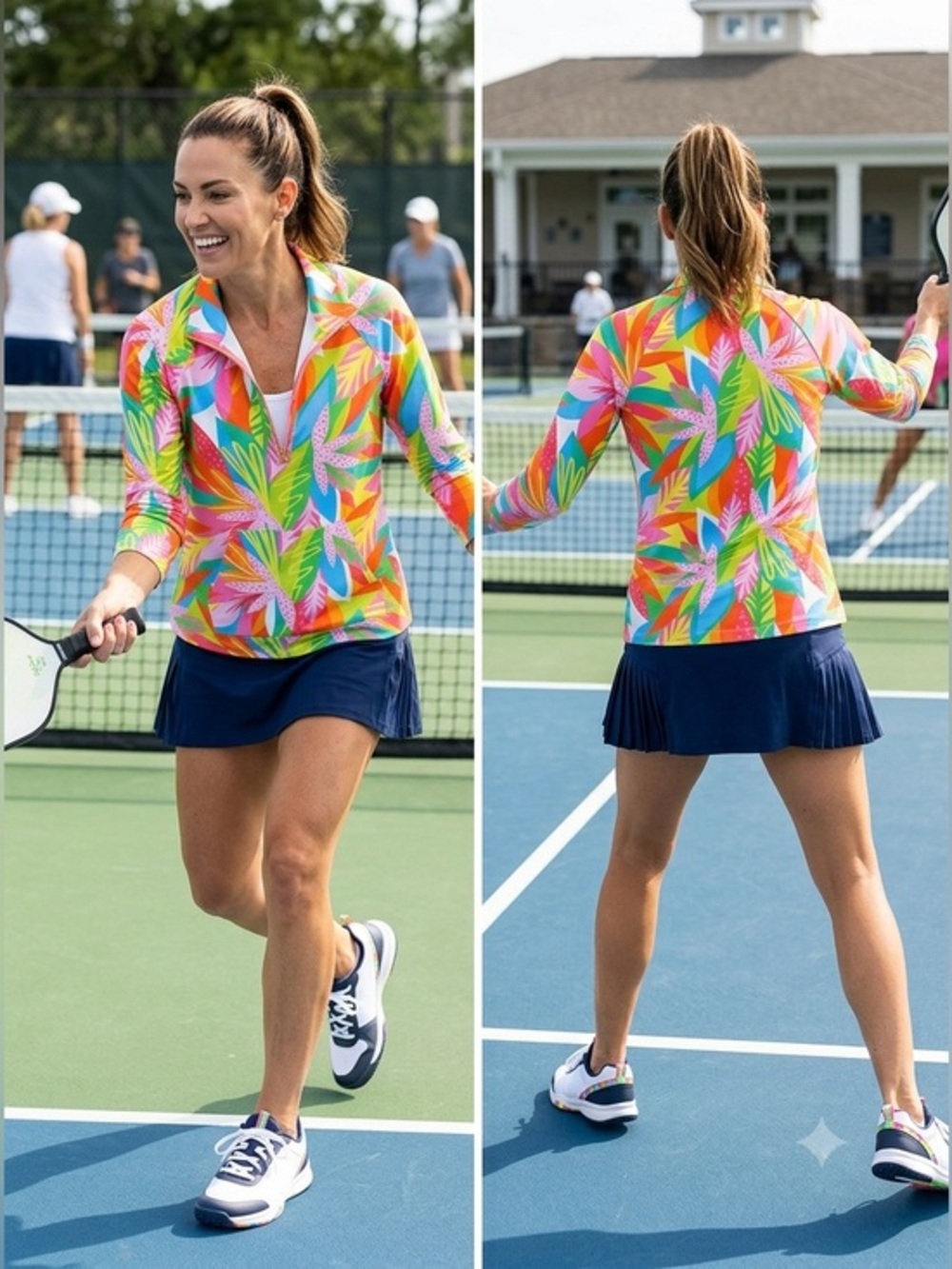 Mary Square half-zip top, Hamptons Top or the Hamptons Get Tropical NWT Small